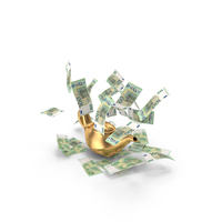 Magic Lamp 100 Euro Money Falling PNG & PSD Images
