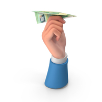Paper Plane 100 Euro Note Hand Hold PNG & PSD Images
