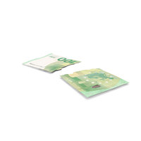 Split Two Apart 100 Euro Money Note PNG & PSD Images