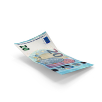 20 Euro Money Falling Single Note Ground PNG & PSD Images