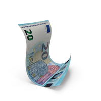 20 Euro Money Folden Falling Note PNG & PSD Images
