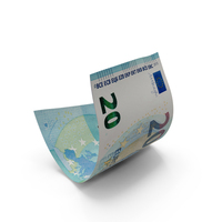 20 Euro Money Note Bend PNG & PSD Images