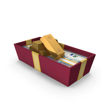 Box Gold Lots 20 Euro Money Notes PNG & PSD Images
