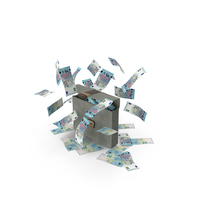 Briefcase 20 Euro Money Falling Currency PNG & PSD Images