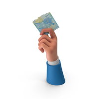 Currency One 20 Euro Money Split Note Hand Hold PNG & PSD Images