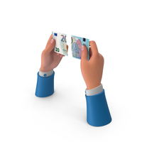 Cut Split 20 Euro Money Cash Hand Hold PNG & PSD Images