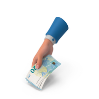 Giving 20 Euro Money Bill Hand Hold PNG & PSD Images