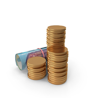 Ground Billed 20 Euro Money Notes Currency Gold Coins PNG & PSD Images