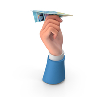 Paper Plane 20 Euro Note Hand Hold PNG & PSD Images