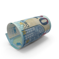 Single Note 20 Euro Money Fly PNG & PSD Images