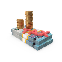 Tax 20 Euro Money Notes Pay Gold Coins PNG & PSD Images