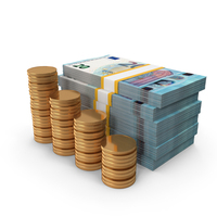Tax Pay 20 Euro Money Notes Lots Gold Coins PNG & PSD Images