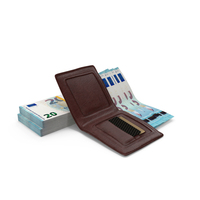 Wallet Open 20 Euro Money Bill Ground PNG & PSD Images