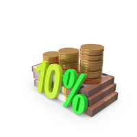 10 Percent 50 Euro Money Notes With Gold Coins PNG & PSD Images