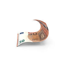50 Euro Money Falling Note Folded PNG & PSD Images