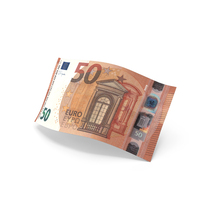 50 Euro Money Slant Falling Note PNG & PSD Images
