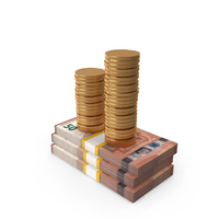100 Percent 50 Euro Money Notes With Gold Coins PNG & PSD Images
