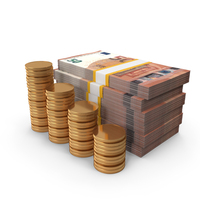 Tax Pay 50 Euro Money Notes Lots Gold Coins PNG & PSD Images