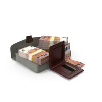 Wallet Bag Open Bill 50 Euro Money PNG & PSD Images