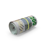 Bill Brasil 200 Reais Notes Rolled PNG & PSD Images