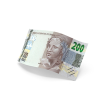 Brazil 200 Reais Money Slant Falling Note PNG & PSD Images