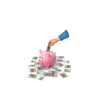 Brasil 200 Reais Note Save Hand Hold Pink Piggy Bank PNG & PSD Images