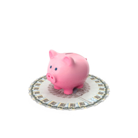 Circular Arranged Brasil 200 Reais Notes Piggy Bank PNG & PSD Images