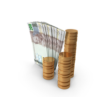 Coins With Brasil 200 Reais Money Notes Bills Currency PNG & PSD Images