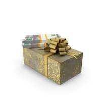 Gift Box With Brasil 200 Reais Money Notes Lots On Top PNG & PSD Images