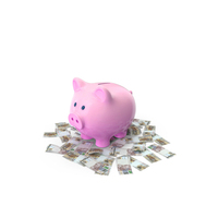 Piggy Bank Save Ground Brasil 200 Reais Notes PNG & PSD Images