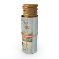 Single Billed Brazil 200 Reais Money Notes Currency Gold Coins PNG & PSD Images
