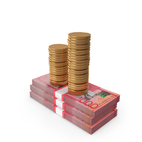 100 Percent Dominican 1000 Peso Money Notes With Gold Coins PNG & PSD Images