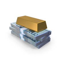 Gold Four Biscuits Dominican 2000 Pesos Lot Money PNG & PSD Images
