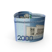 Heart Shape Dominican 2000 Pesos Note PNG & PSD Images