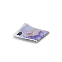 Double England 20 Pound Note Fold Ground PNG & PSD Images