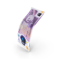 England 20 Pound Money Single Note Falling Vertical PNG & PSD Images