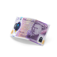 England 20 Pound Money Slant Falling Note PNG & PSD Images