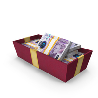 Gift Box Full Of England 20 Pound Money Notes PNG & PSD Images