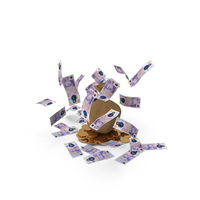 Gold Falling England 20 Pound Money Bag PNG & PSD Images