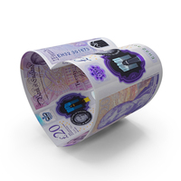 Heart Shape England 20 Pound Notes PNG & PSD Images
