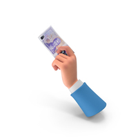Money Left Hand Holding England 20 Pound Note PNG & PSD Images