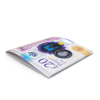 Money Two England 20 Pound Note Fold PNG & PSD Images