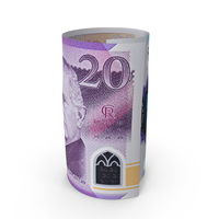 Single England 20 Pound Money Role Note PNG & PSD Images