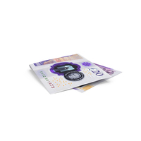 Single England 20 Pound Note Fold Ground PNG & PSD Images
