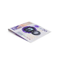 Single England 20 Pound Note Proper Fold Ground PNG & PSD Images