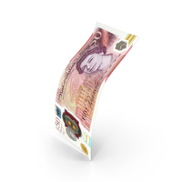 England 50 Pound Money Single Note Falling Vertical PNG & PSD Images