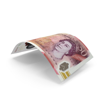 Falling Note England 50 Pound Money PNG & PSD Images