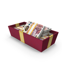 Gift Box Full Of England 50 Pound Money Notes PNG & PSD Images