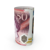 Single England 50 Pound Money Role Note PNG & PSD Images