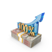 100 Percent Arrow Growth On England 50 Pound Money Notes PNG & PSD Images